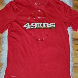 Nike Dri-Fit San Francisco SF 49ers Red TShirt Size Large L NFL Team Apparel
